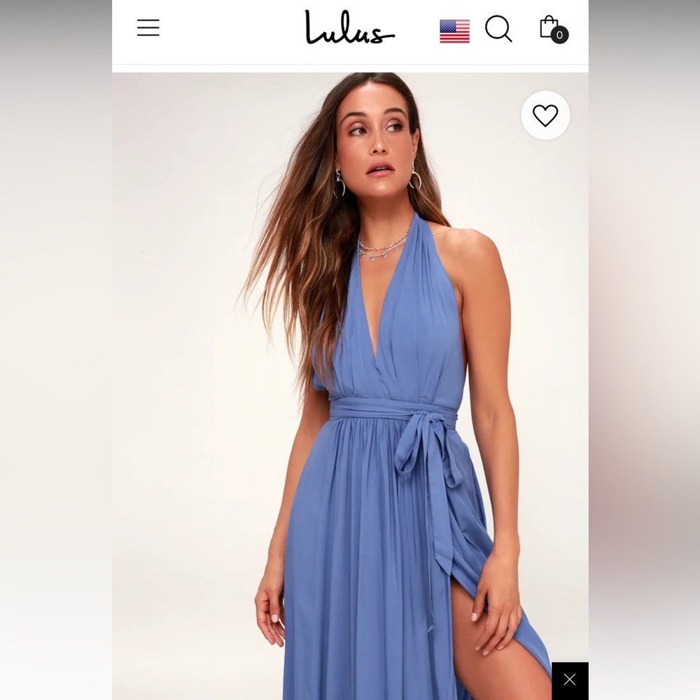 Periwinkle Maxi Formal Dress - size XS